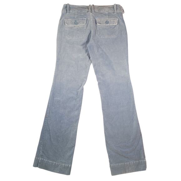 Old Navy Velour Wide Leg Trouser Pants Blue Size 4 Low Rise Y2K Retro GUC - Picture 2 of 8